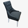 Riga Upholstered Dining Chair | Charcoal/White
