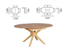 York Extention Table - 1200 Round | Solid Rubberwood