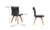 Hendriks Chair | Fully Upholstered Leather/Rubberwood Legs
