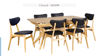 York Extention Table 1600mm - 2000mm| Solid Rubberwood
