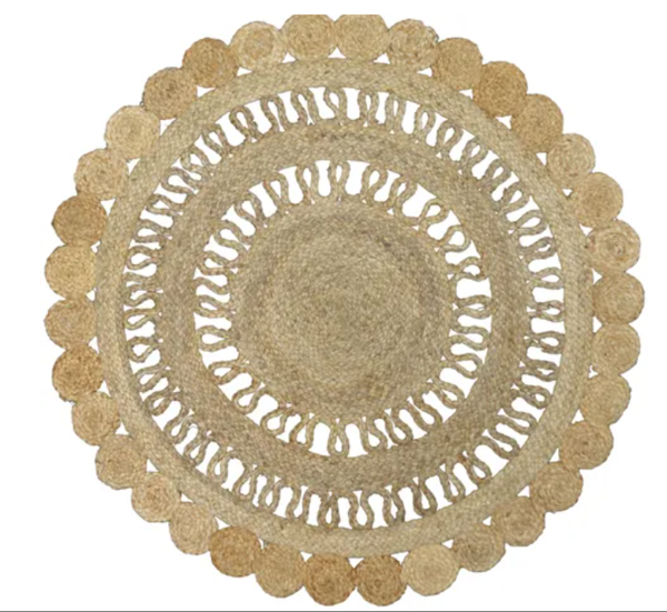 Woven Jute Round Rug | Natural