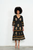 Beaded Trim Dress - Black/Gold | Caju