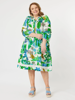 Moroccan Print Cotton Dress - Green | Hammock & Vine