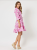 Amour Cotton Print Dress - Pink | Threadz