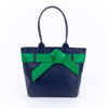 Chloe - Navy with Green Bow | Liv & Milly