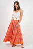 Jazz Skirt - Adria Print Coral | Naudic
