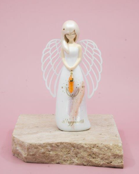 Angel Figurine - Happiness with Sunstone