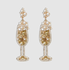Bright & Bubbly Champagne Glasses Earrings | Lisa Pollock