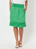 Ruffle Hem Skirt - Emerald | Gordon Smith