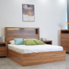 Cooggie Gas Lift Bed | Wormy Chestnut Veneer - Natural Finish