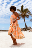 Hip Hop Dress Mimosa Print - Coral | Naudic