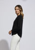 Textured V Pullover - Black | LD+C Knitwear