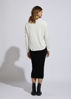 Textured V Pullover - White | LD+C Knitwear