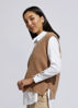 Textured Vest - Cafe | LD+C Knitwear