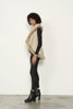Knit Vest w/ Fur Trim - Almond | Caju