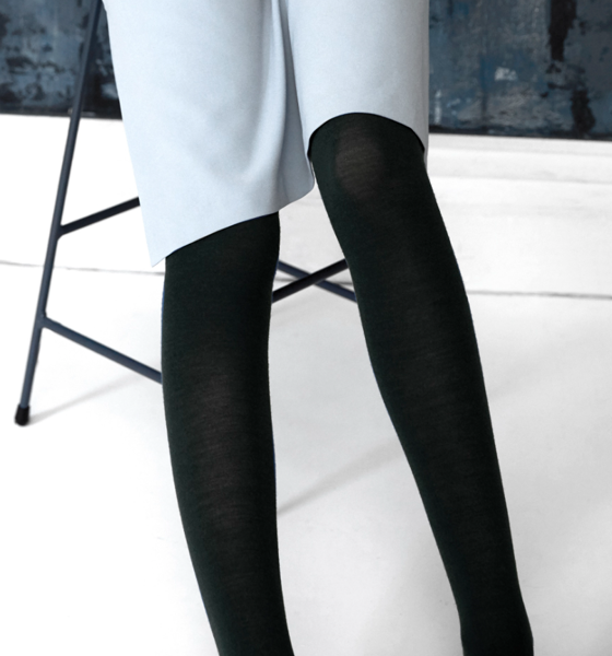 ‘Luxe Black’  Wool Tights | Tightology