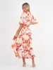 Tiered Layered Viscose Dress - Pink | Liberty Rose