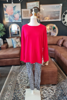 Merino Round Neck Sweater - Red | Seesaw
