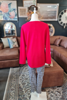 Merino Round Neck Sweater - Red | Seesaw
