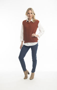 Alpaca Knits Sleeveless Vest - Cinnamon | Escape QC