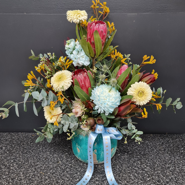 Native Arrangement with Blue (or Pink) | Native Flowers