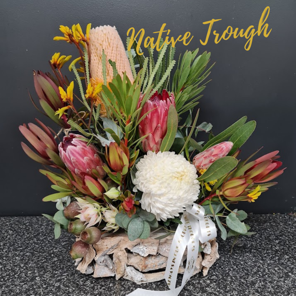Picture of Native Trough Arrangement | Australian Native Flowers