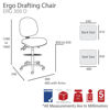 Ergo 300 Drafting Chair - Black | MATIC