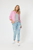 Maggie Denim Jacket - Flamingo | Threadz