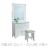 Miya Dresser with Mirror & Stool - Gloss White | Online Only