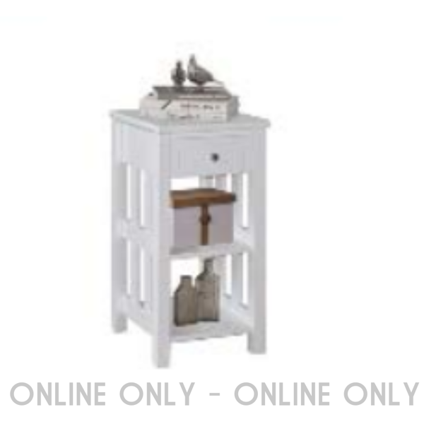 Miya Side Table - Gloss White | Online Only