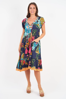 Sao Paulo Dress - Tulip Print - Navy | Naudic