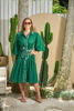 Teired Dress with Ric Rac - Emerald Green | Collectivo