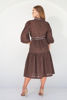 Teired Dress with Ric Rac - Chocolate | Collectivo