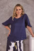 Flutter Sleeve Top - Navy | Seesaw