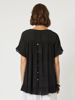 Button Back Top - Black | Clarity