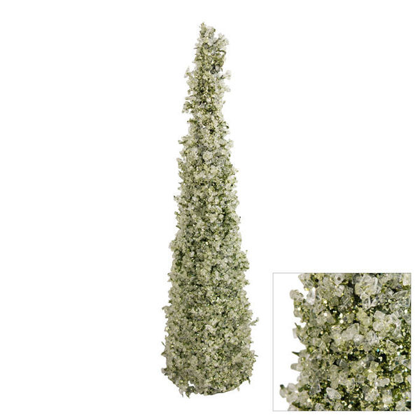 Plastic Ice Green Cone Tree - Large | 61cm