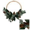 PVC Magnolia Blueberry Crecent Wreath | 56cm