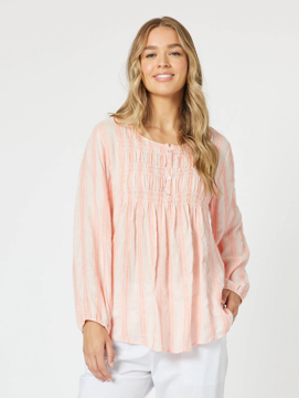 Venice Stripe Tunic - Papaya | Threadz