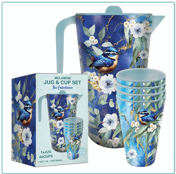 Jug & Cup Set - Cheeky Wrens | Lisa Pollock Art