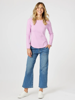 Crew Neck Cotton Rib Long Sleeve Top - Orchid | Gordon Smith