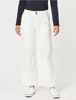 Hudson High Rise Wide Leg Jean - Ivory | Gordon Smith