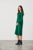 Half Rib Knit  & Dress Puff Sleeve - Forest | Caju