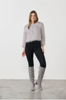 Faux Ostrich - Cropped Jacket- Dove | Holmes & Fallon