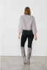 Faux Ostrich - Cropped Jacket- Dove | Holmes & Fallon