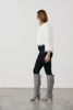 Faux Ostrich - Cropped Jacket- White |Holmes & Fallon