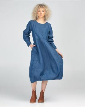Guru Dress- Mid wash denim | Boom Shanker