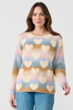Pastel Hearts Jumper - Multi | Caju
