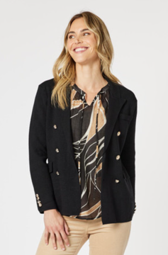 Lucy Knit Jacket - Black | Gordon Smith