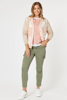 Picture of Paige Cargo Slim Leg Jean - Washed Khaki | Threadz