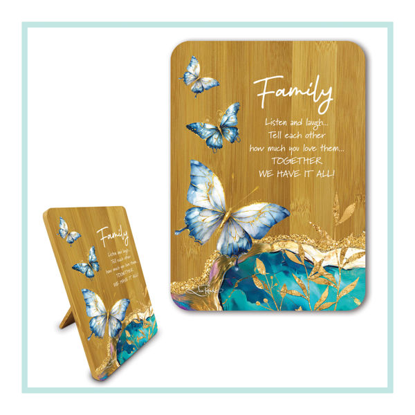 Bamboo Affirmation Plaque - Family | Lisa Pollock Art